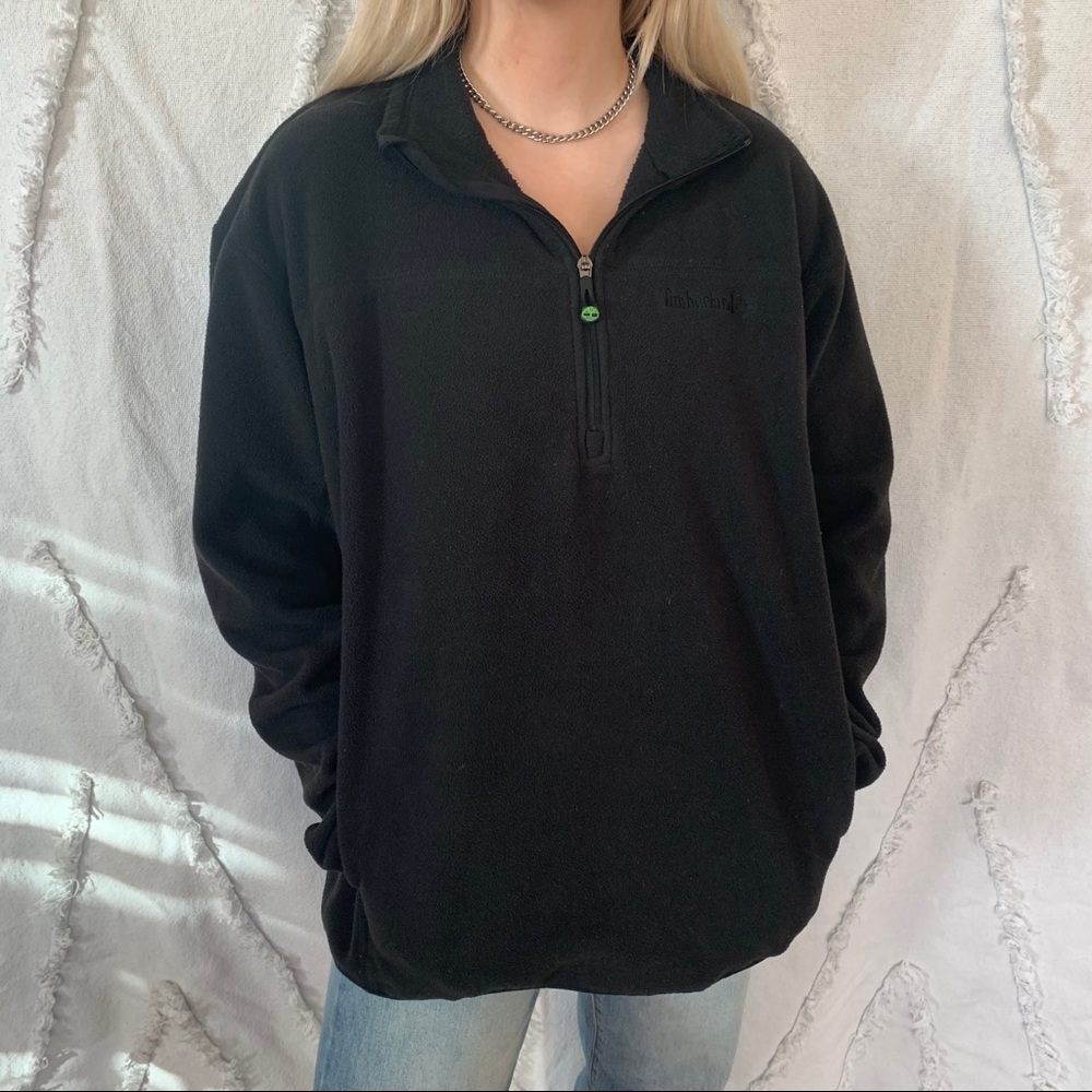 Timberland quarter zip fleece oversized sweatshirt